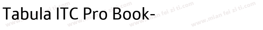 Tabula ITC Pro Book字体转换
